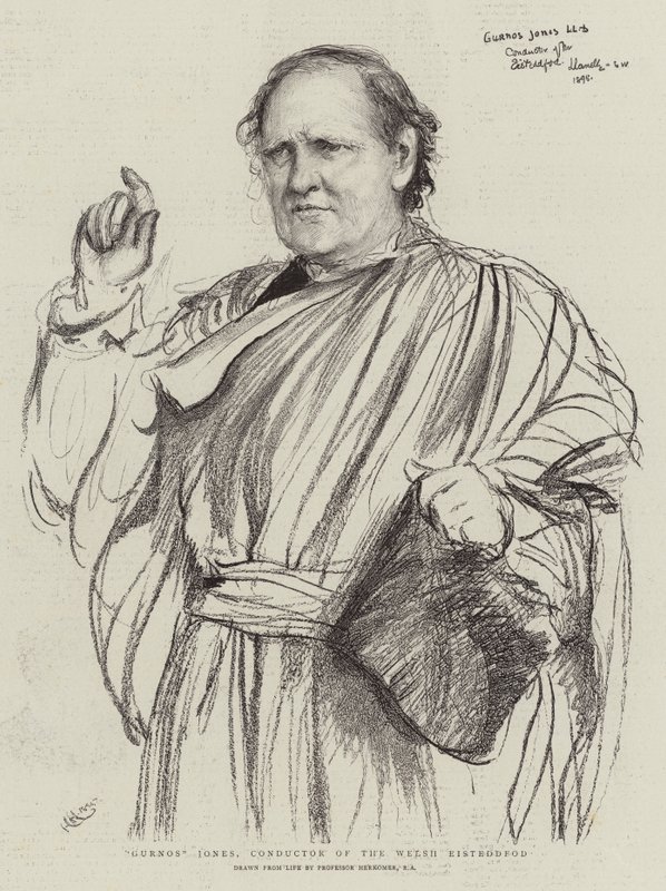 Gurnos Jones, Dirigent des walisischen Eisteddfod von Hubert von Herkomer