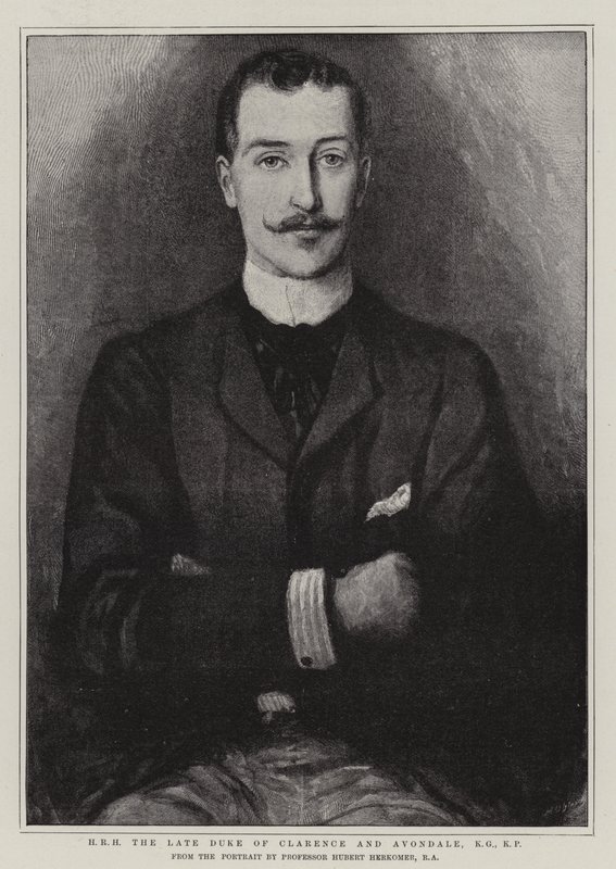 Seine Königliche Hoheit der verstorbene Herzog von Clarence und Avondale, KG, KP von Hubert von Herkomer
