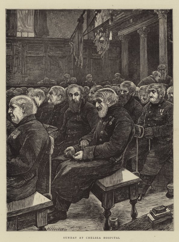 Sonntag im Chelsea Hospital von Hubert von Herkomer