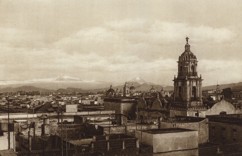 Mexiko: Hauptstadt Mexiko-Stadt, Teilansicht Osten von Hugo Brehme