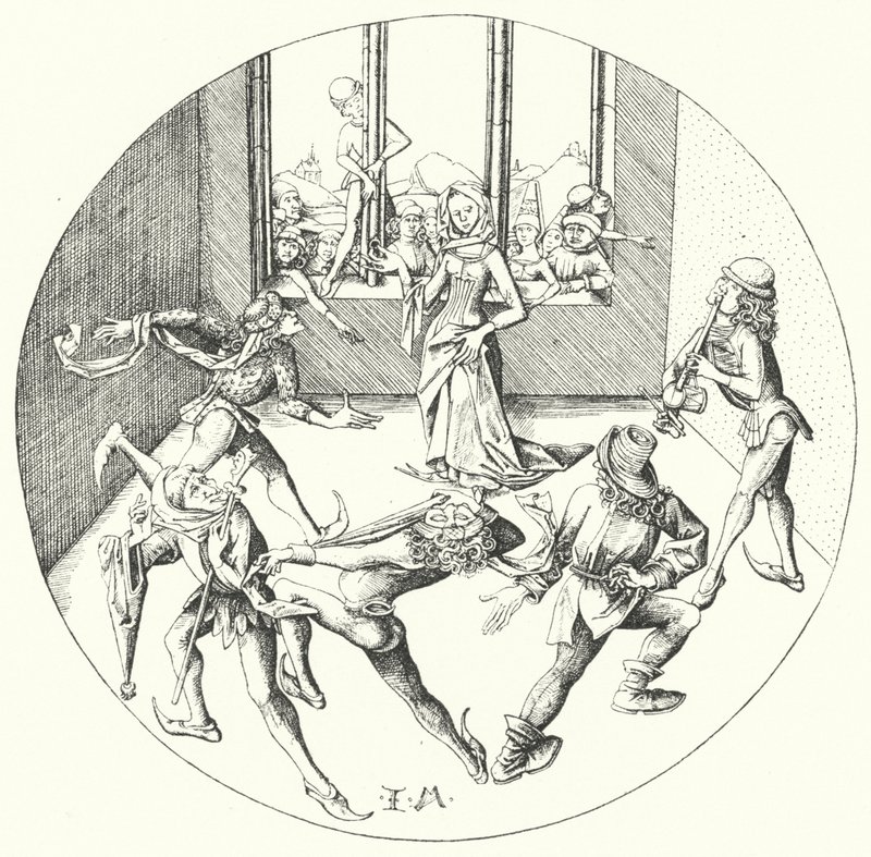 Der Tanz um den Ring von Israhel van the Elder Meckenem