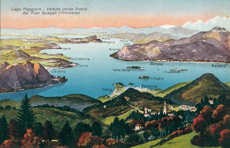 Lago Maggiore, Blick Richtung Arona vom Pian Quagge, Premeno von Italian Photographer