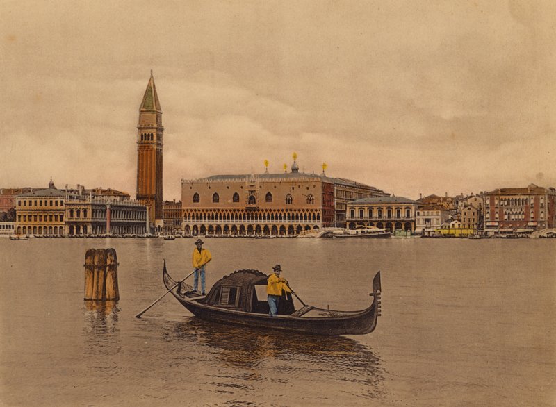 Venedig: Panorama und Gondel von Italian Photographer