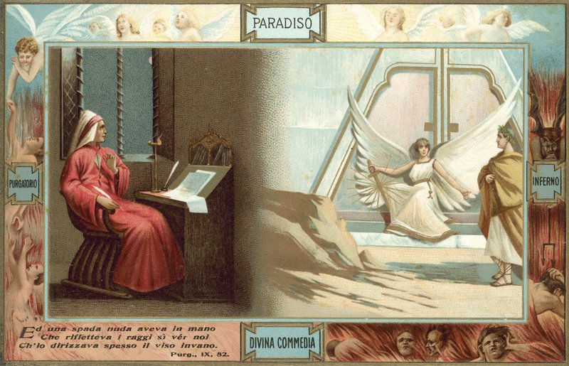 Illustration zu Dantes Die Göttliche Komödie von Italian School