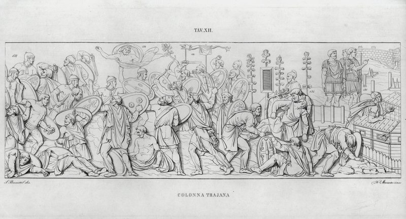 La Colonna Trajana, Trajanssäule von Italian School