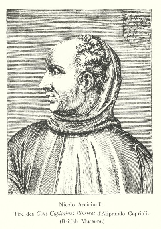 Nicolo Acciaiuoli, aus den Hundert berühmten Kapitänen von Aliprando Caprioli, British Museum von Italian School