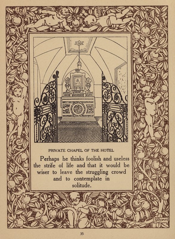 Seite aus der Broschüre für das San Domenico Palace Hotel, Taormina von Italian School