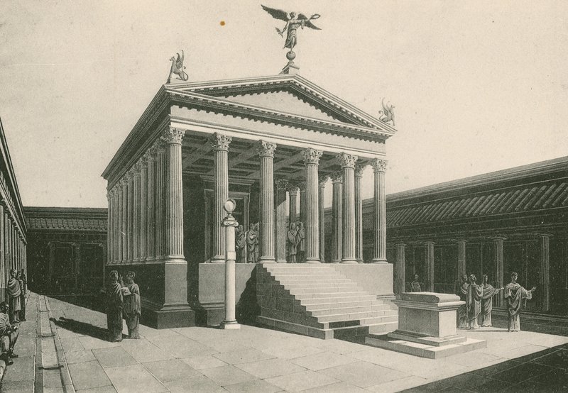 Der Tempel des Apollo wie er war (Gravur) von Italian School