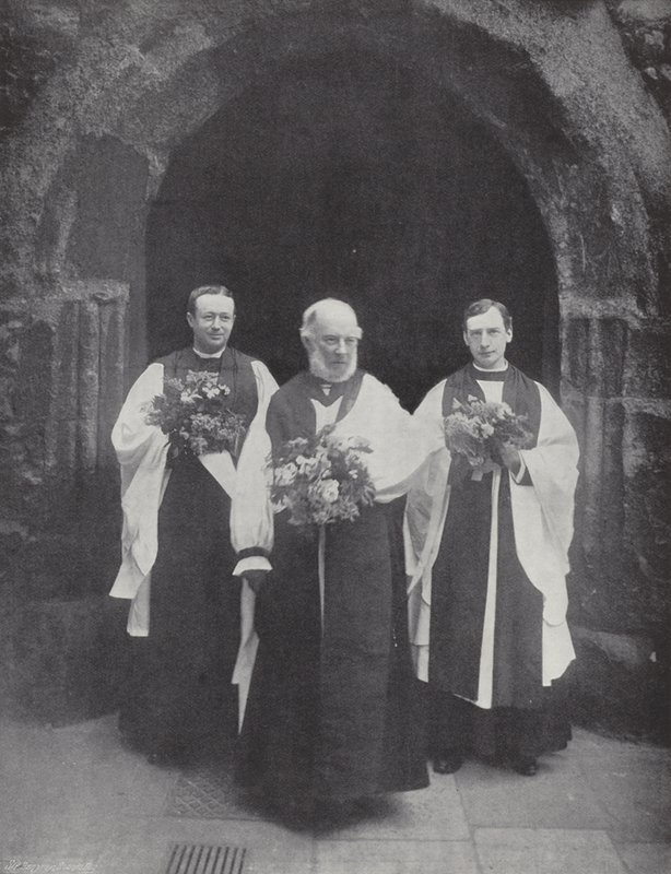 Verteilung des Maundy-Geldes, der Lord High Almoner und Klerus von J. Benjamin Stone