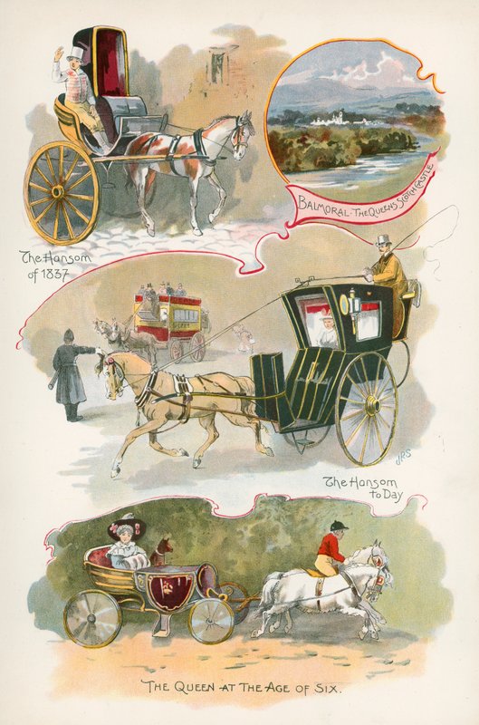 Hansom von 1837 und Hansom von heute von J. R. Sinclair