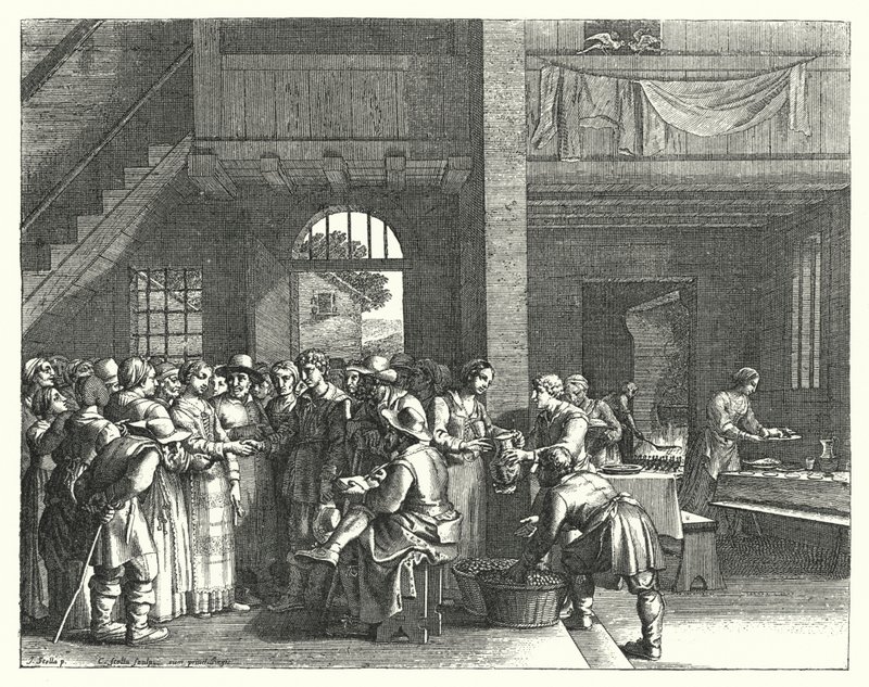 Die Verlobungsfeier (Gravur) von Jacques Stella
