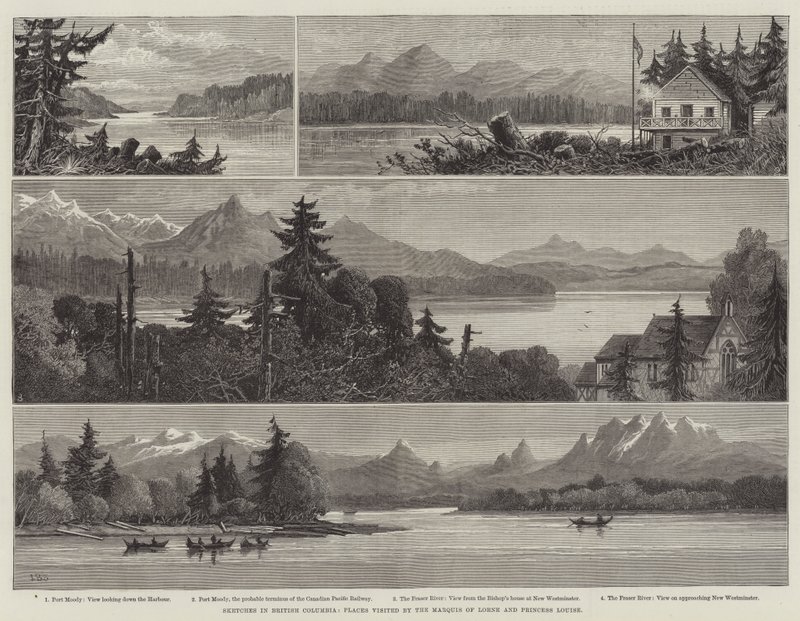 Skizzen in British Columbia, Orte besucht vom Marquis von Lorne und Prinzessin Louise von James Burrell Smith