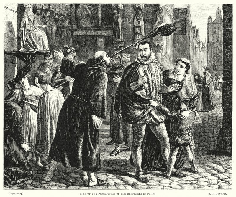 Zeit der Verfolgung der Reformatoren in Paris von James Clarke Hook