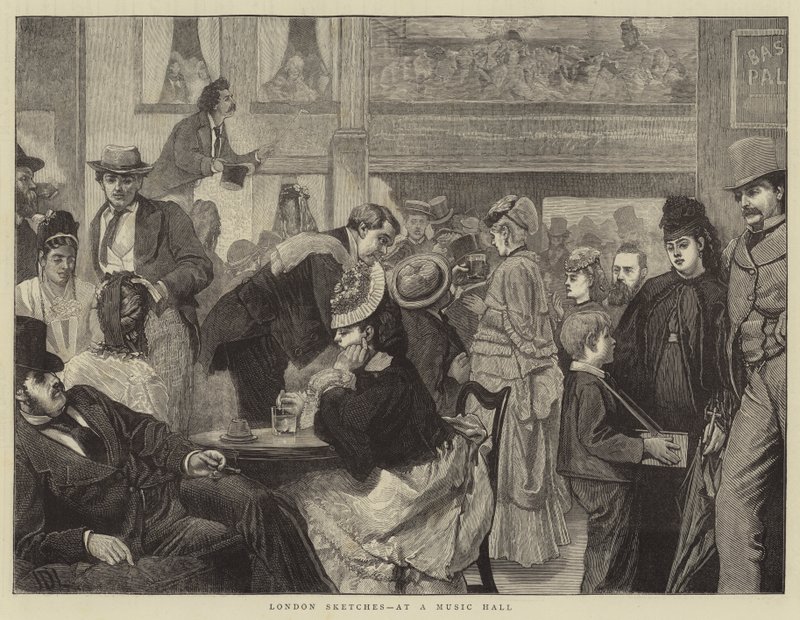 Londoner Skizzen, in einem Musiksaal von James Dromgole Linton