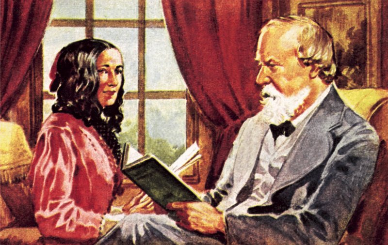 Robert Browning und Elizabeth Barrett Browning von James Edwin McConnell