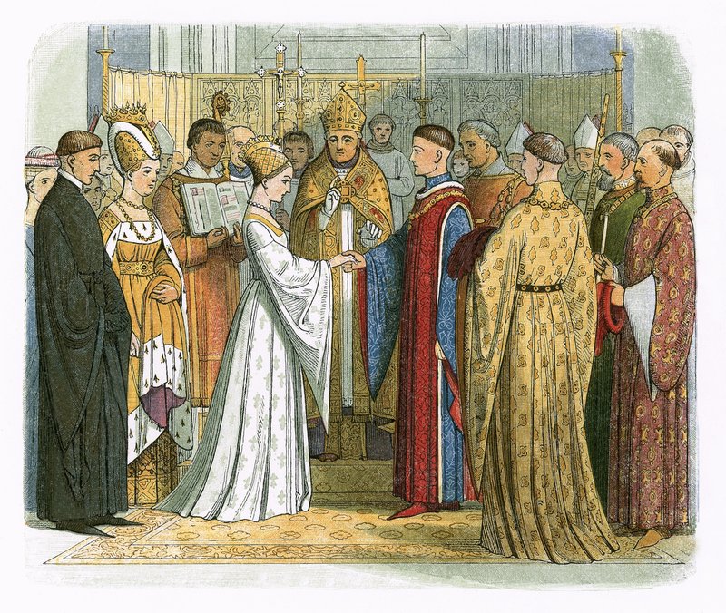 Heirat von König Heinrich V. und Katharina von Frankreich von James William Edmund Doyle