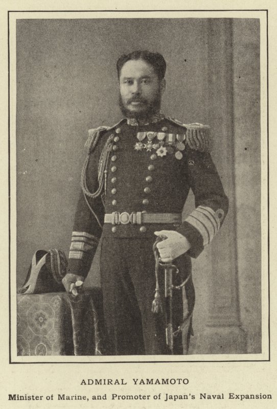 Admiral Yamamoto, Marineminister und Förderer der japanischen Marineerweiterung von Japanese Photographer