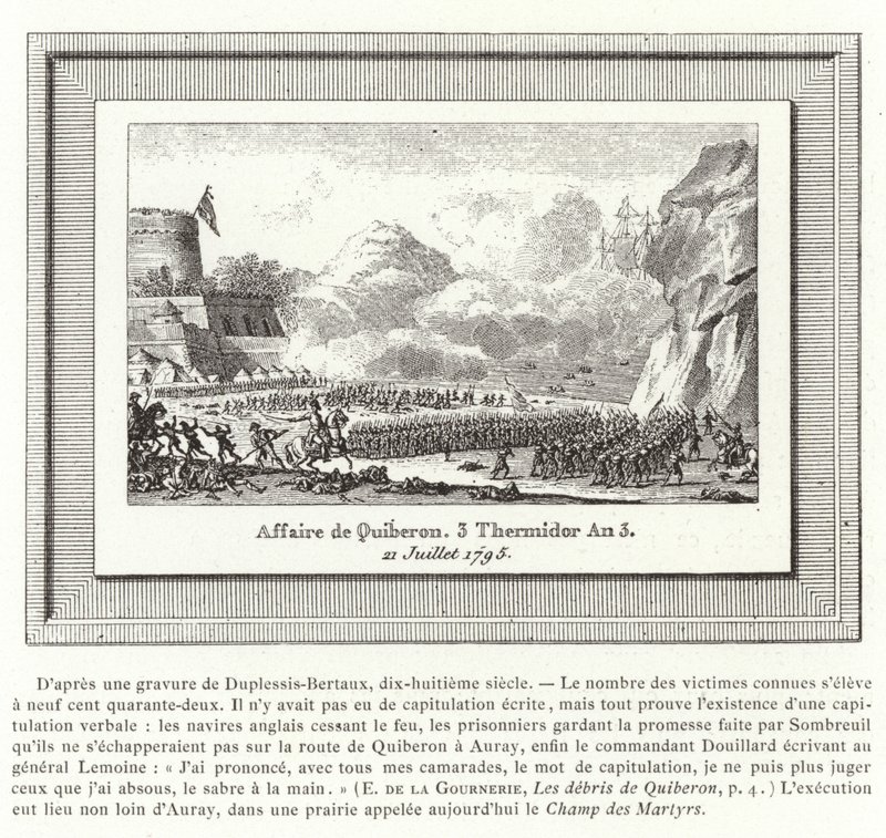 Schlacht von Quiberon, Frankreich, 21. Juli 1795 von Jean Duplessis Bertaux