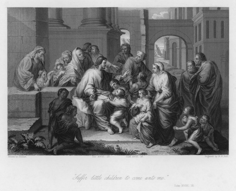 Christus segnet die Kinder, Lukas XVIII von Jean Baptiste (after) Jouvenet