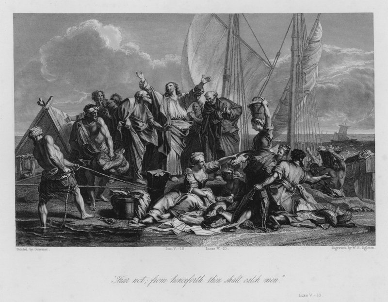 Der wunderbare Fischfang, Lukas V von Jean Baptiste (after) Jouvenet