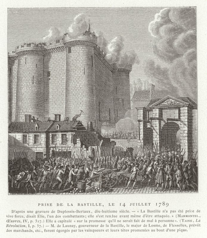 Erstürmung der Bastille, Paris, Französische Revolution, 14. Juli 1789 von Jean Duplessis Bertaux