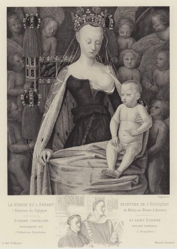 Die Jungfrau und das Kind umgeben von Engeln, ca. 1450 von Jean Fouquet