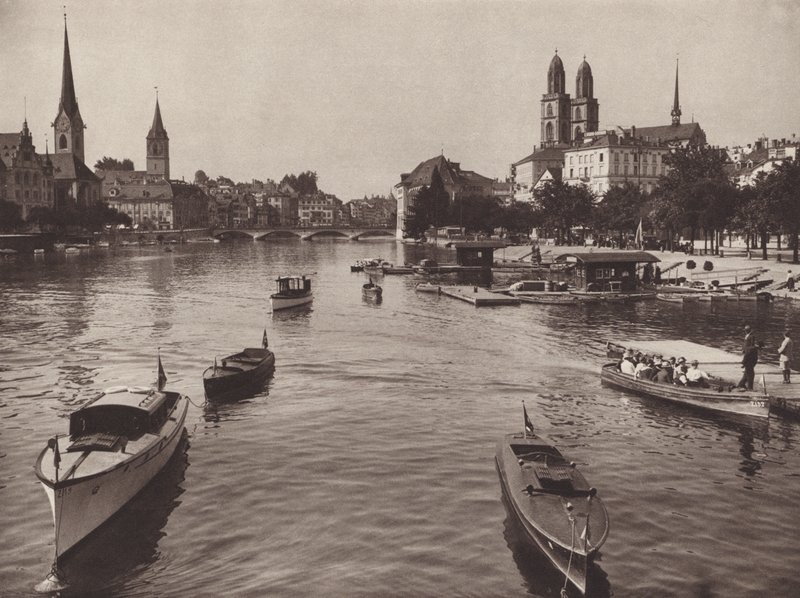 Schweiz: Zürich von der Quaibrücke von Jean Gaberell
