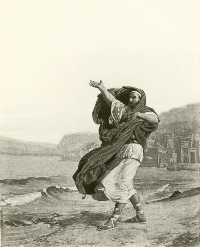 Demosthenes übt Redekunst von Jean Jules Antoine Lecomte du Nouy