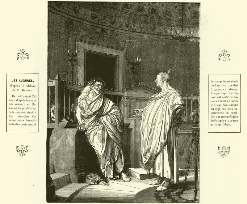 Zwei Auguren, Priester des antiken Rom von Jean Leon (after) Gerome