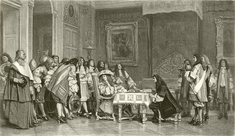 Molière beim Frühstück mit Ludwig XIV. von Jean Leon Gerome