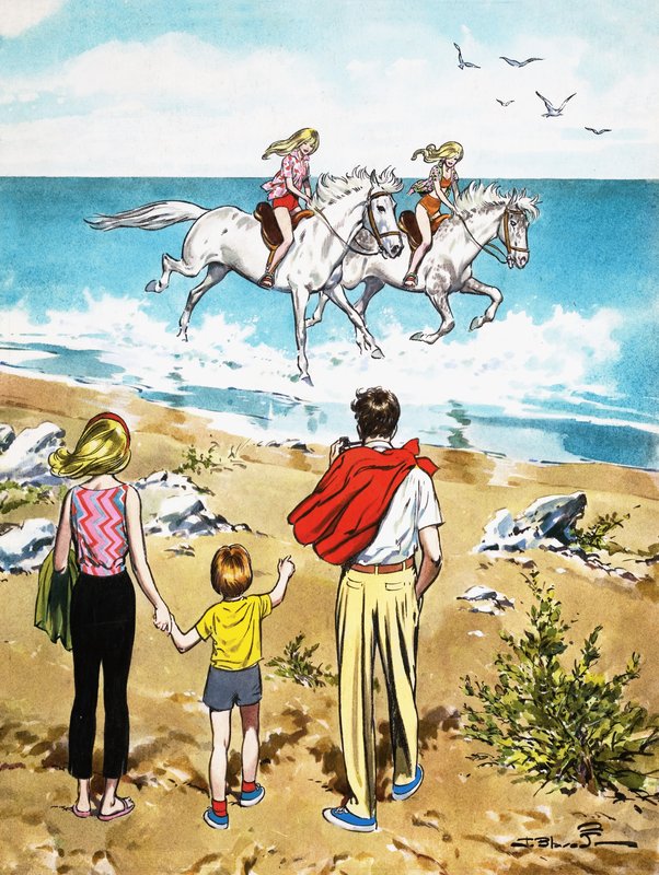 Reiten im Brandung von Jesus Blasco