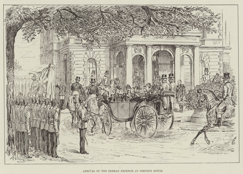 Ankunft des deutschen Kaisers im Osborne House von Johann Nepomuk Schonberg