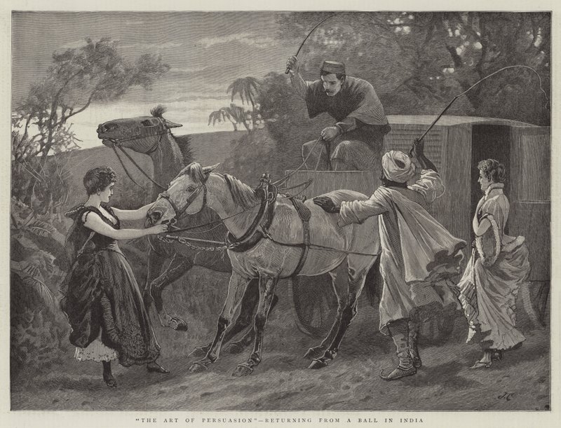 Die Kunst der Überredung, Rückkehr von einem Ball in Indien von John Charlton