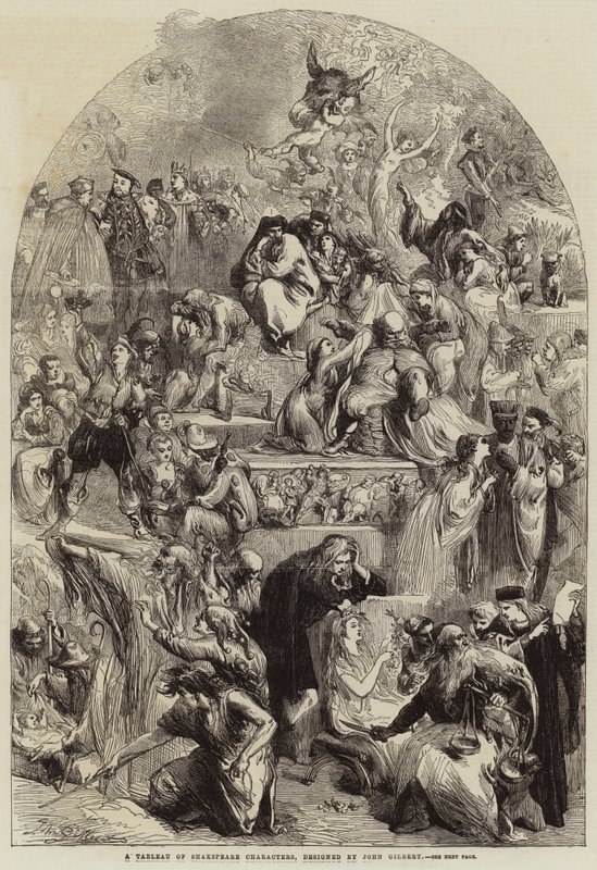 Ein Tableau von Shakespeare-Charakteren von John Gilbert