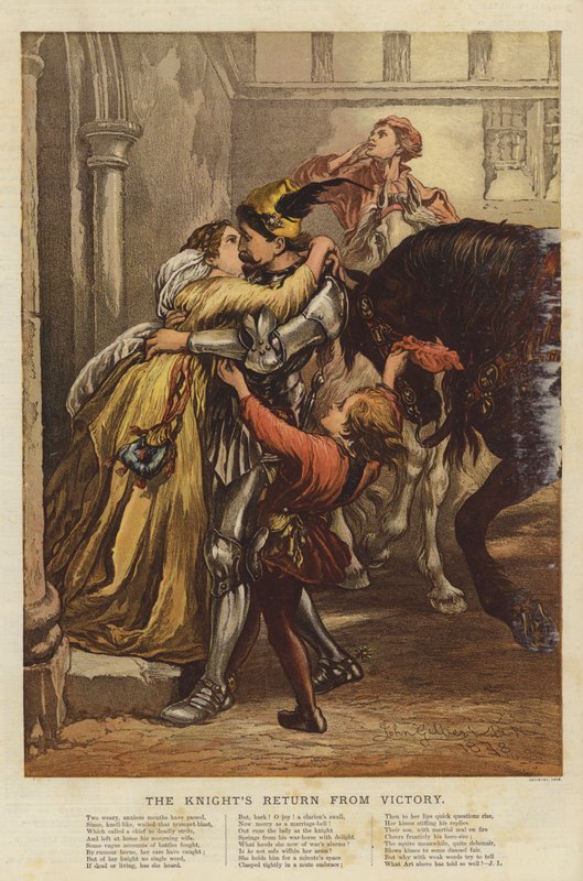 Die Rückkehr des Ritters vom Sieg von John Gilbert