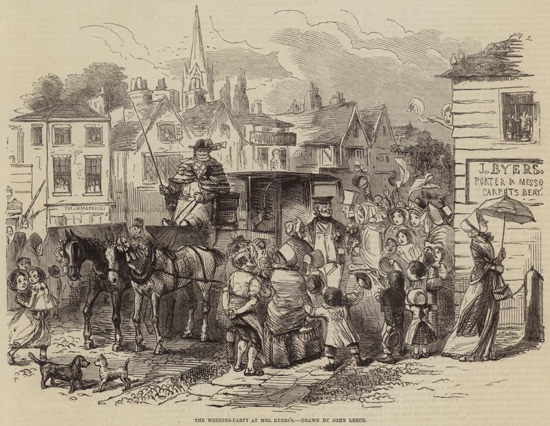 Die Hochzeitsgesellschaft bei Mrs. Byers von John Leech