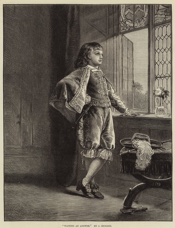 Warten auf eine Antwort von John Robert Dicksee