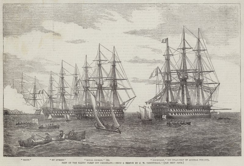 Ein Teil der Ostseeflotte vor Kronstadt von John Wilson Carmichael