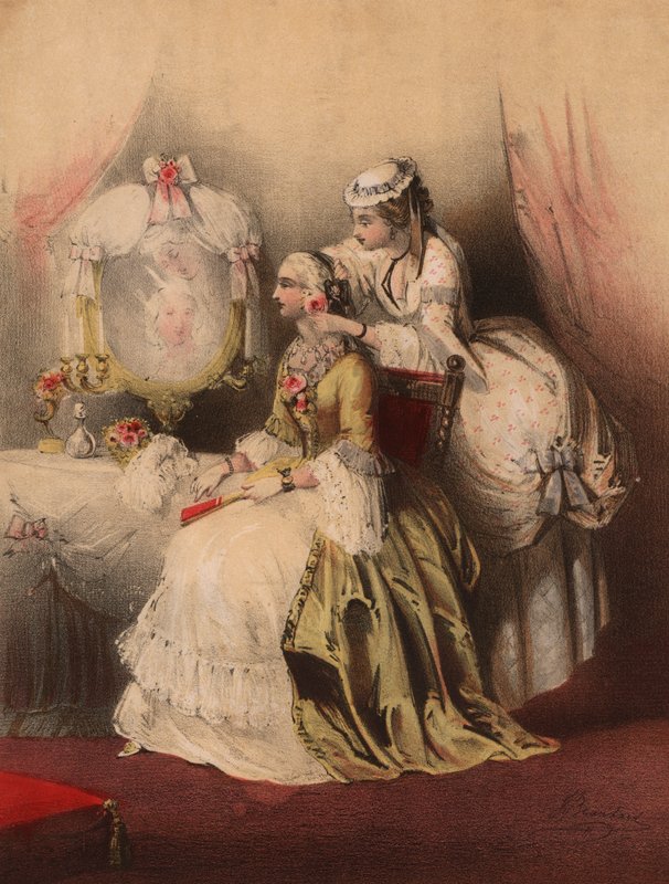 Marie Antoinette mit ihrer Zofe von John (after) Brandard
