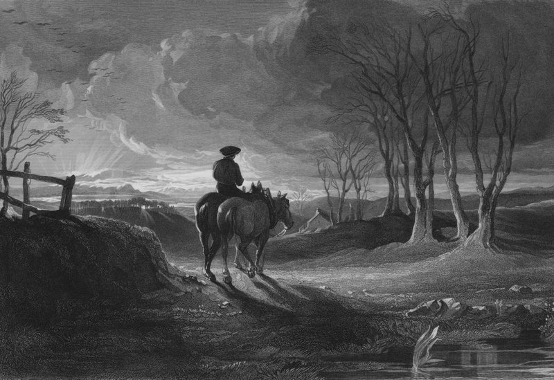 Illustration für Der Samstagabend des Landmanns von Robert Burns, Vers II von John (after) Faed