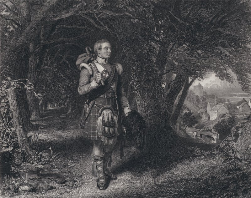 Illustration für Die Rückkehr des Soldaten von Robert Burns von John (after) Faed