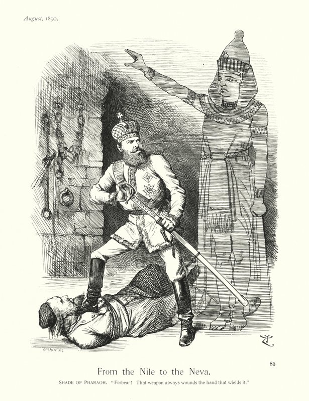 Sir John Tenniel Karikatur: Vom Nil zur Newa von John (after) Tenniel