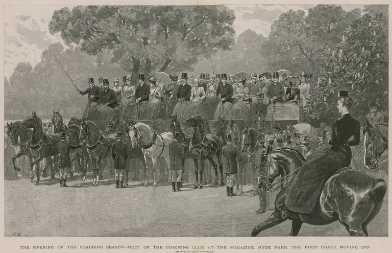 Treffen des Coaching Clubs am Magazin, Hyde Park, London von John Charlton