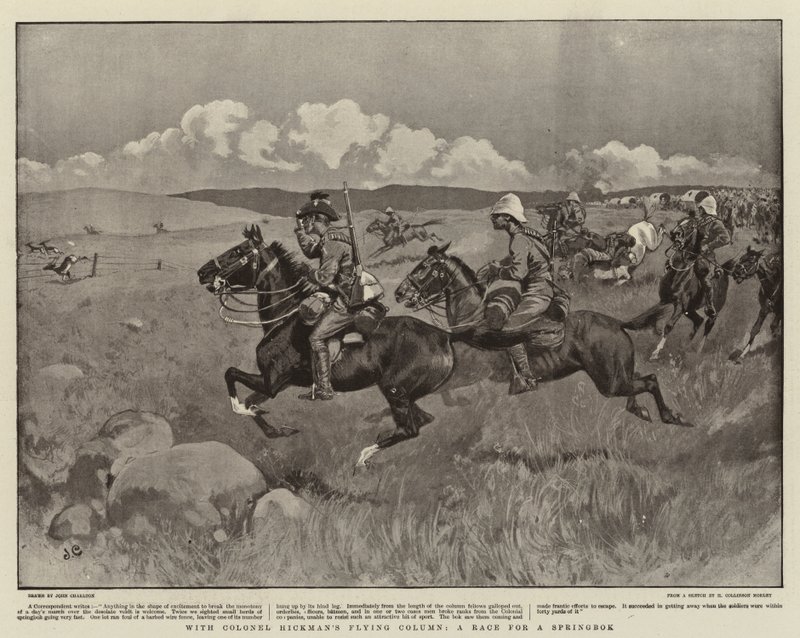 Mit Colonel Hickmans Fliegender Kolonne, Ein Rennen um einen Springbock von John Charlton