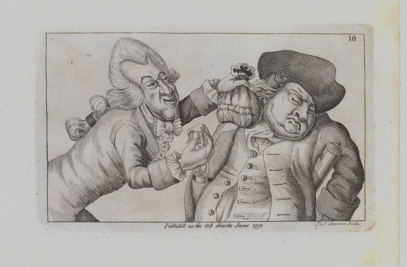 Zwei Männer dramatisieren eine Ungerechtigkeit des Tages von John Collier