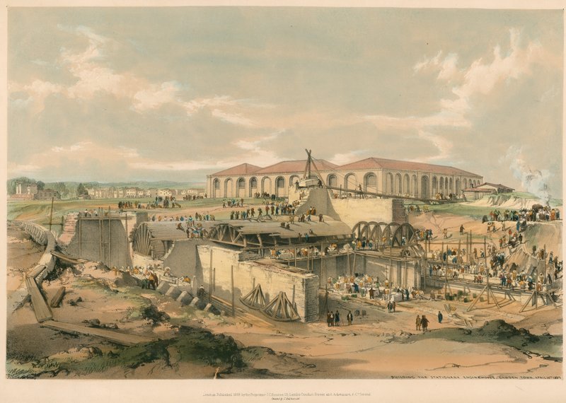 Bau des stationären Maschinenhauses, Camden Town von John Cooke Bourne