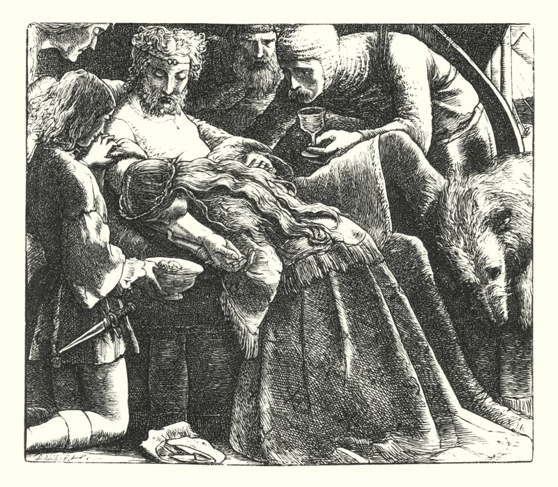 Ein Traum von schönen Frauen von John Everett (after) Millais