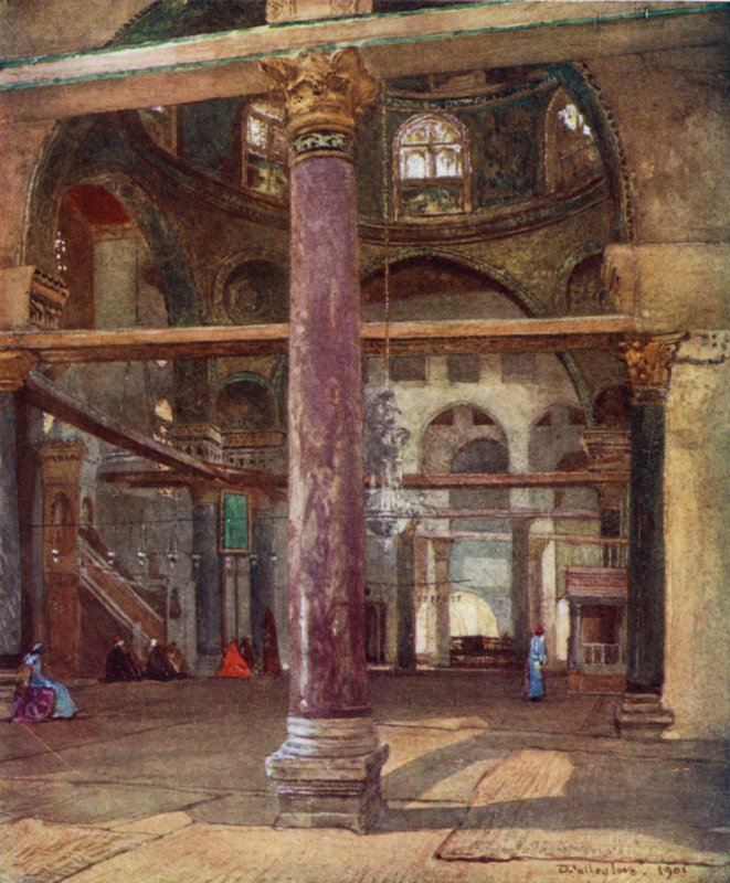 Inneres der Moschee von El Aksa, von Südosten von John Fulleylove