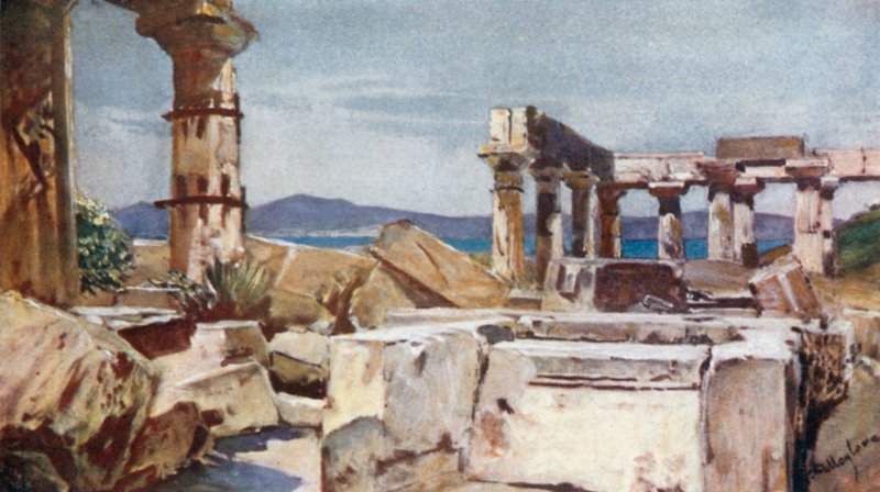 Der Tempel der Athena auf der Insel Ägina von John Fulleylove