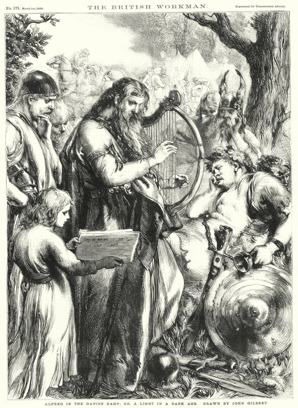 Alfred im dänischen Lager; oder, ein Licht in einem dunklen Zeitalter von John Gilbert